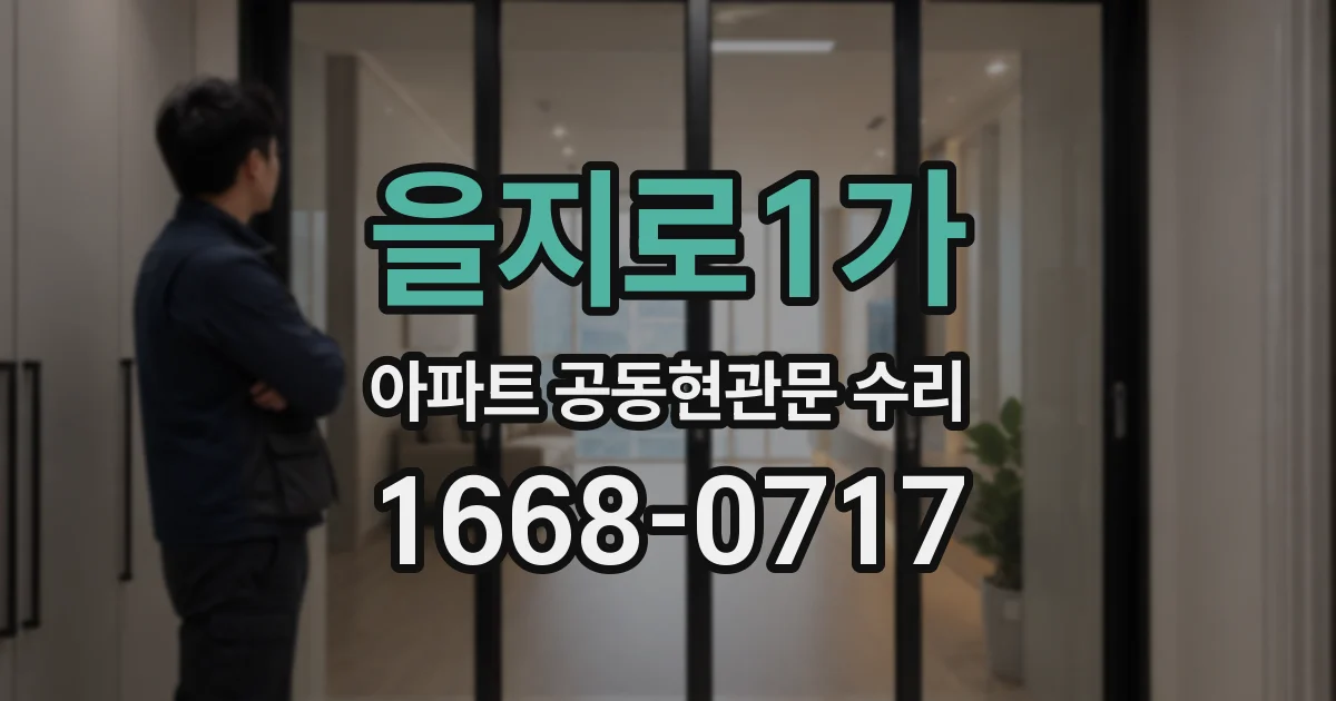 을지로1가 아파트 공동현관문 수리
