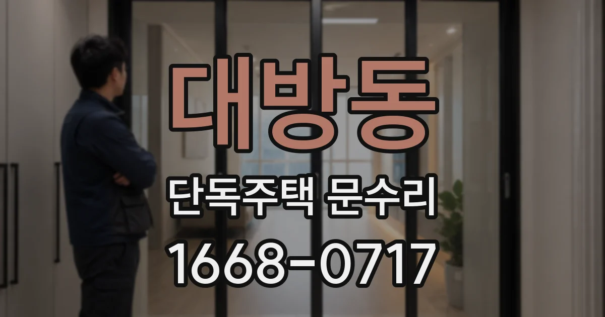 대방동 단독주택 문수리