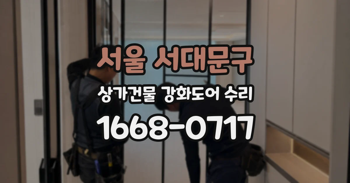 서울 서대문구 상가건물 강화도어 수리