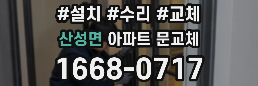 산성면 아파트 문교체
