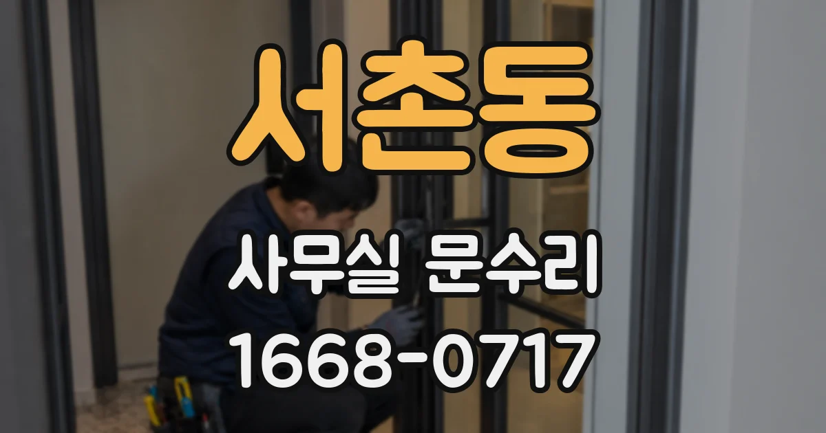 서촌동 사무실 문수리