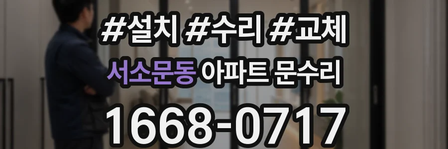 서소문동 아파트 문수리