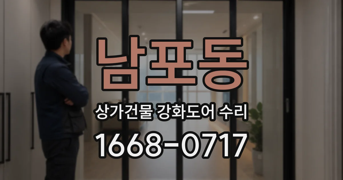 남포동 상가건물 강화도어 수리