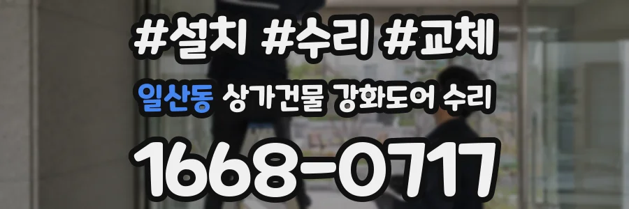 일산동 상가건물 강화도어 수리