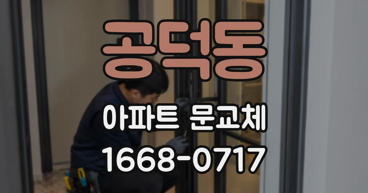 공덕동 아파트 문교체