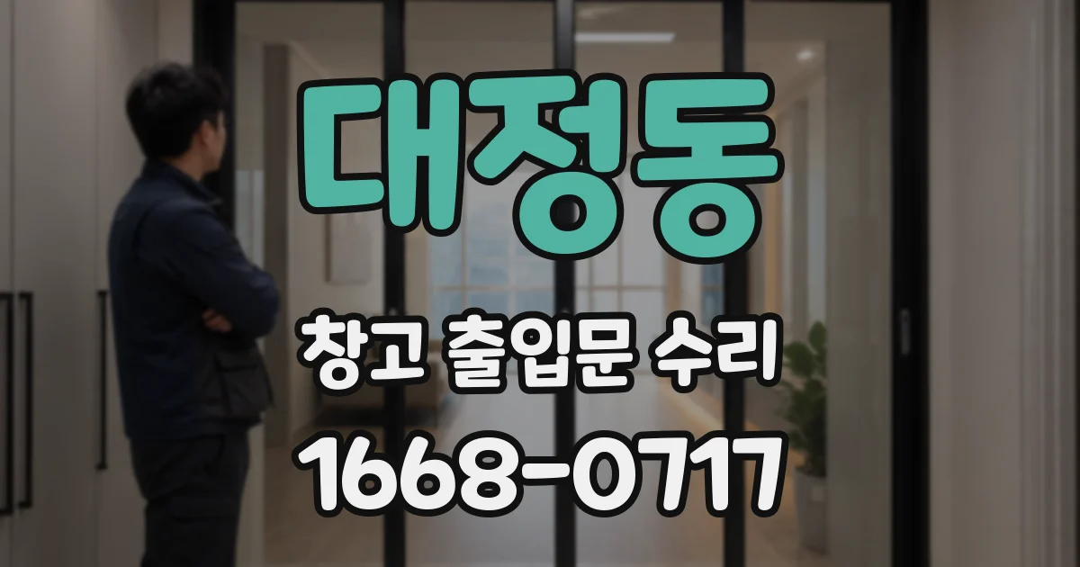 대정동 창고 출입문 수리