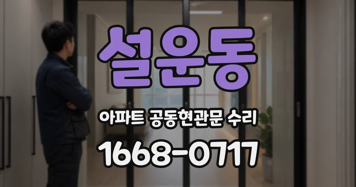 설운동 아파트 공동현관문 수리