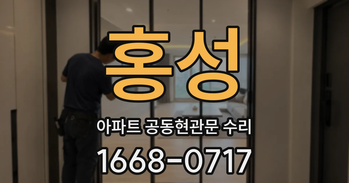 홍성 아파트 공동현관문 수리