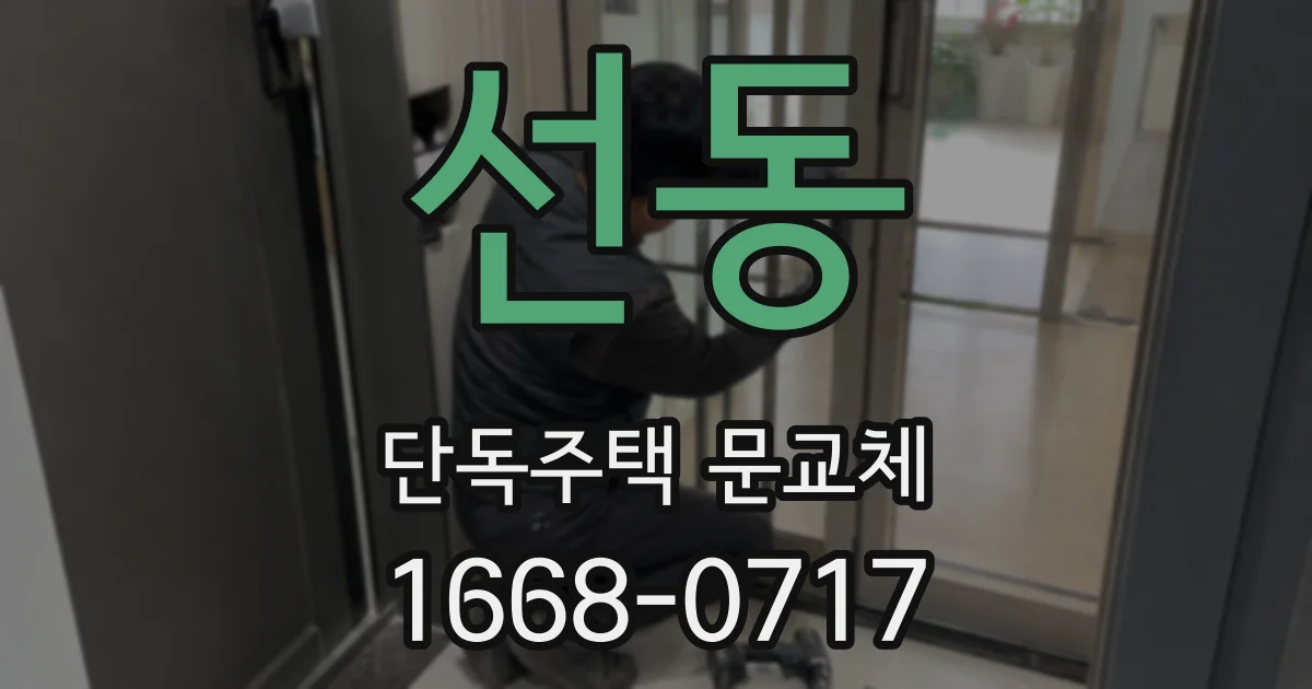 선동 단독주택 문교체
