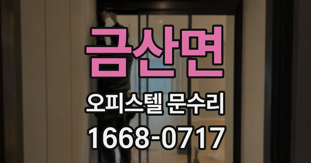 금산면 오피스텔 문수리