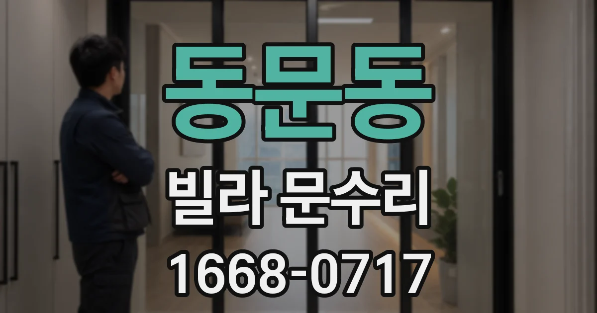 동문동 빌라 문수리