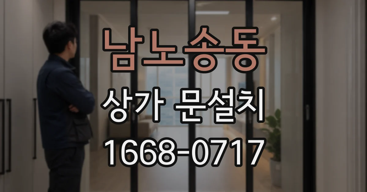 남노송동 상가 문설치