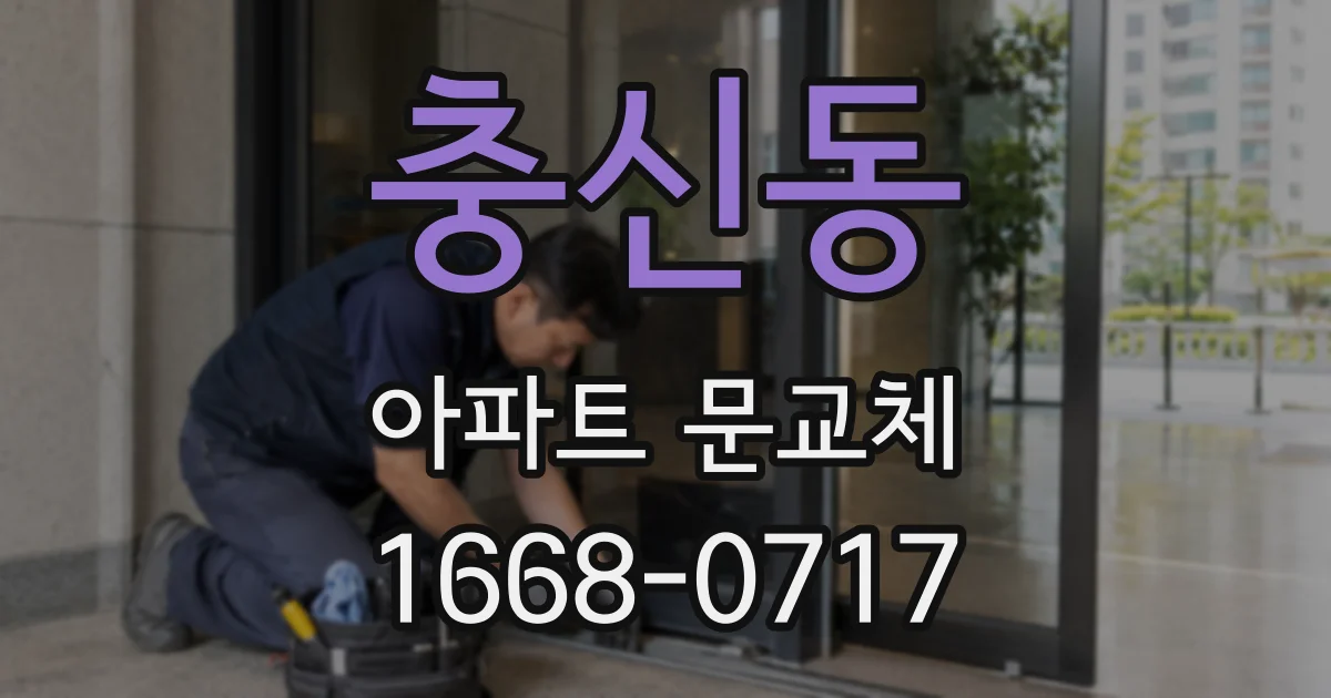 충신동 아파트 문교체