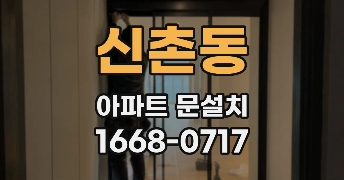 신촌동 아파트 문설치