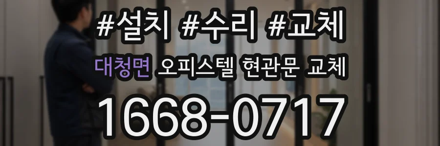 대청면 오피스텔 현관문 교체