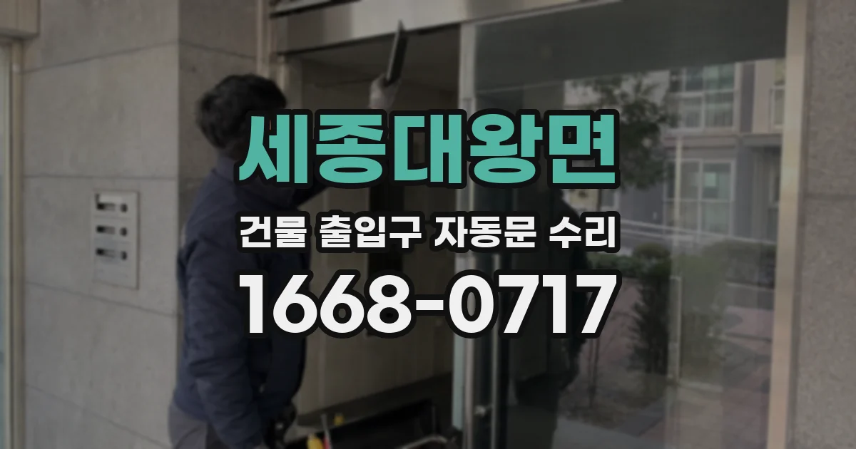 세종대왕면 건물 출입구 자동문 수리