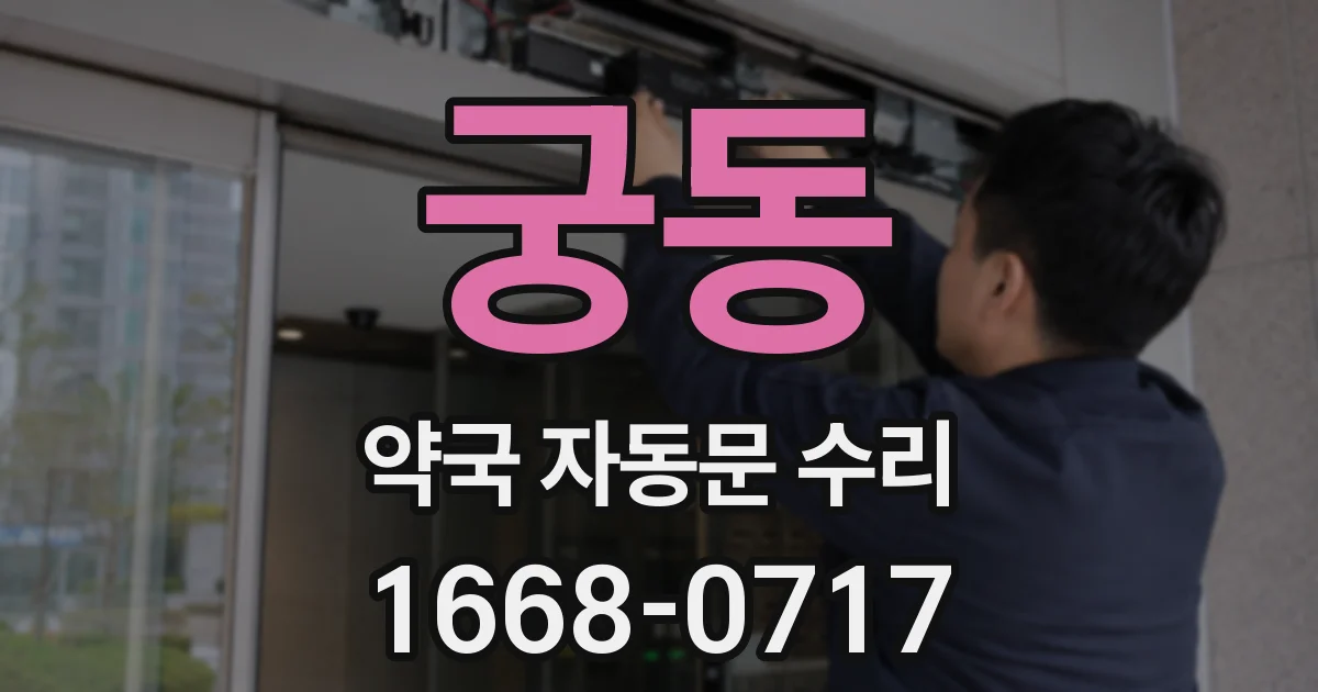 궁동 약국 자동문 수리