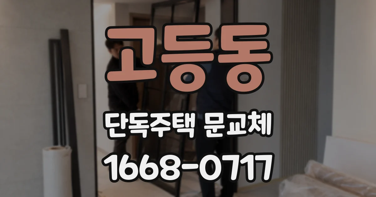 고등동 단독주택 문교체