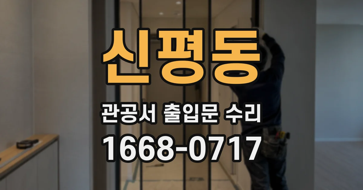 신평동 관공서 출입문 수리