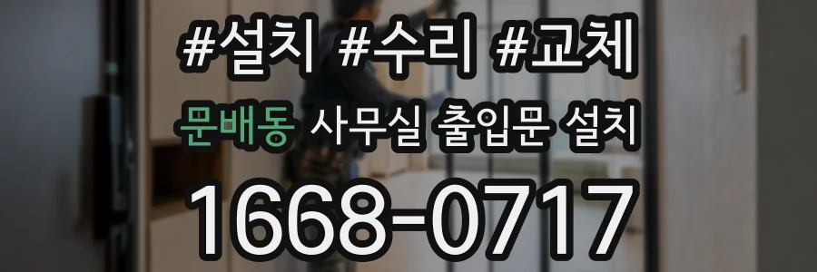 문배동 사무실 출입문 설치