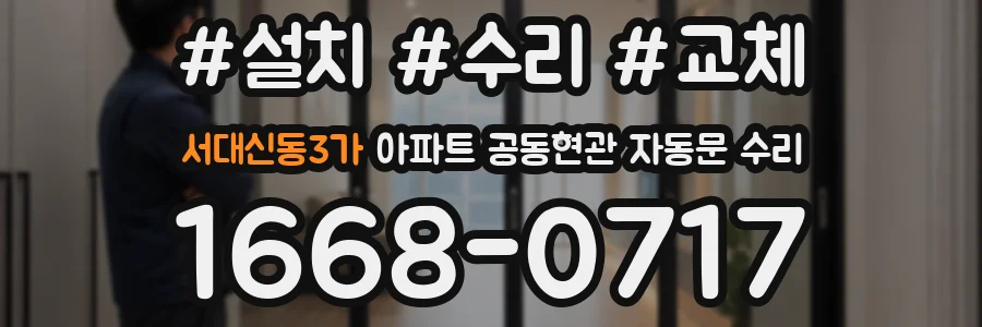 서대신동3가 아파트 공동현관 자동문 수리