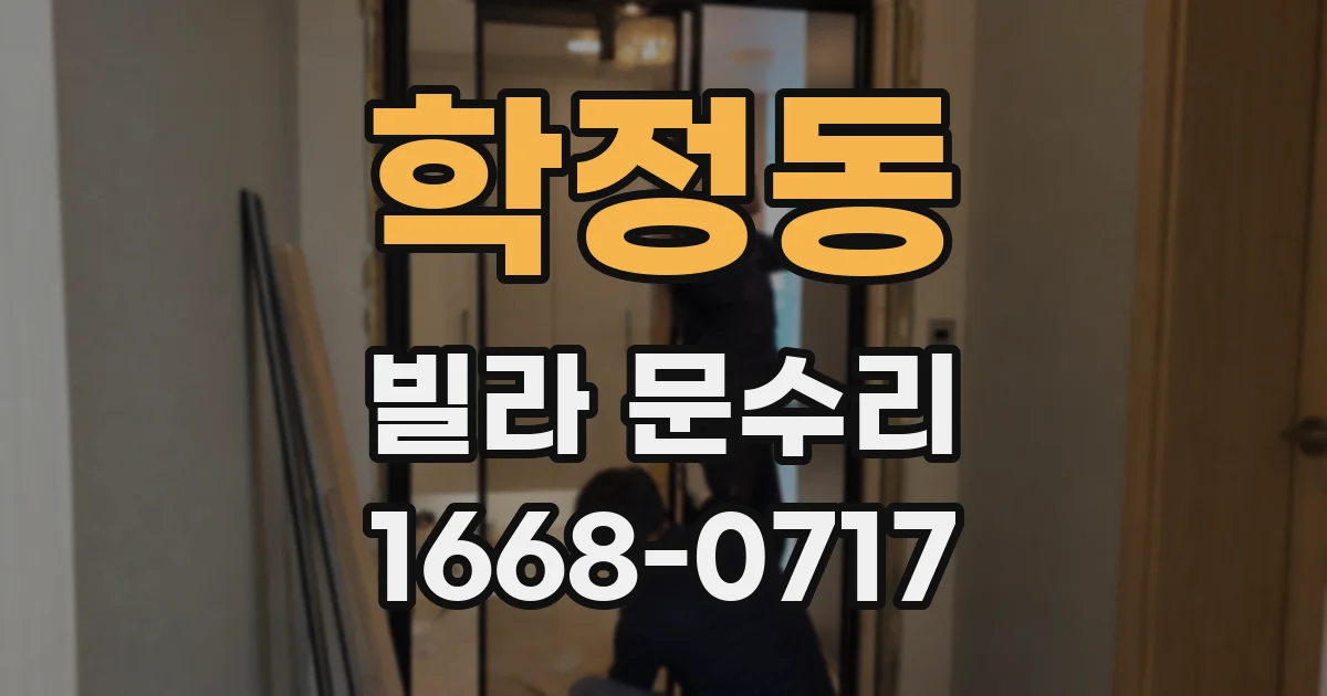 학정동 빌라 문수리