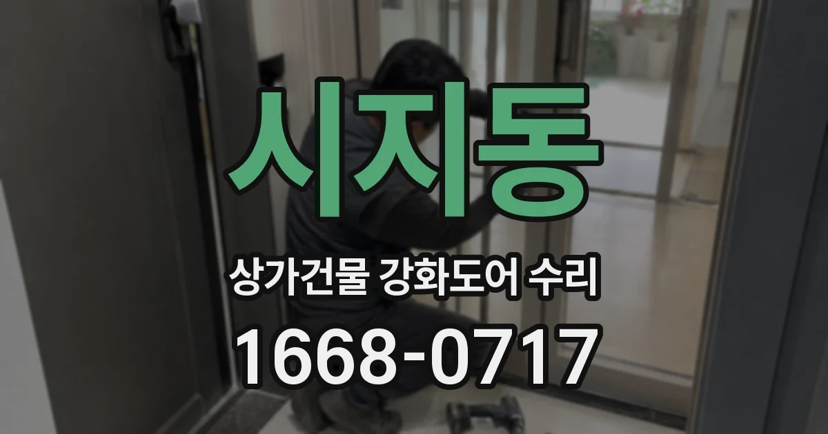 시지동 상가건물 강화도어 수리