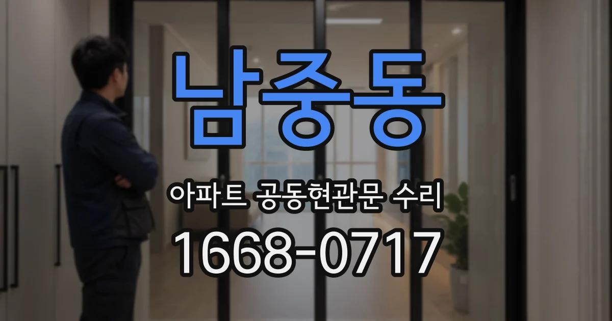 남중동 아파트 공동현관문 수리