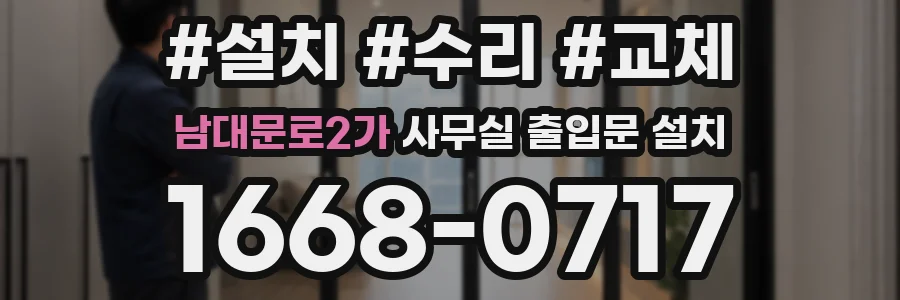 남대문로2가 사무실 출입문 설치