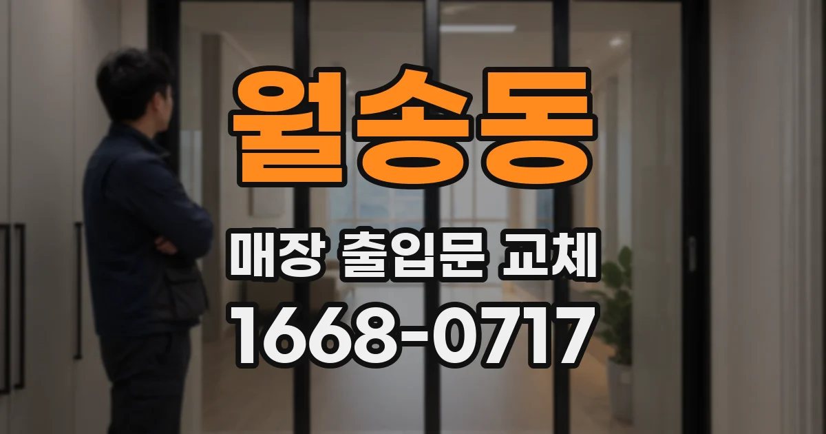 월송동 매장 출입문 교체
