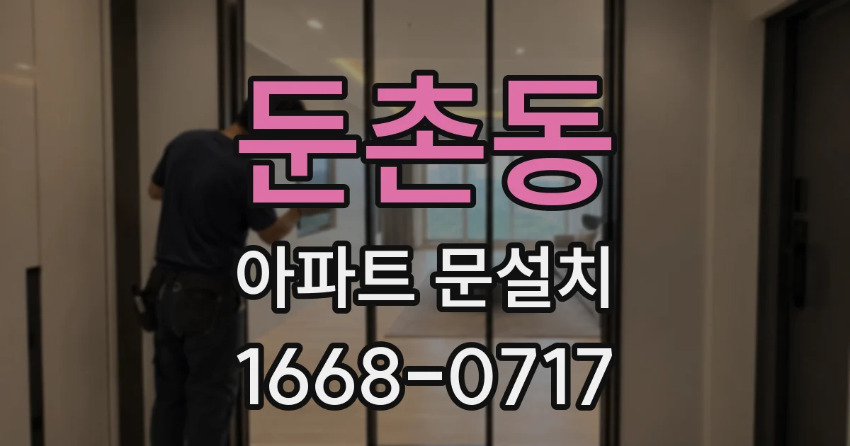 둔촌동 아파트 문설치