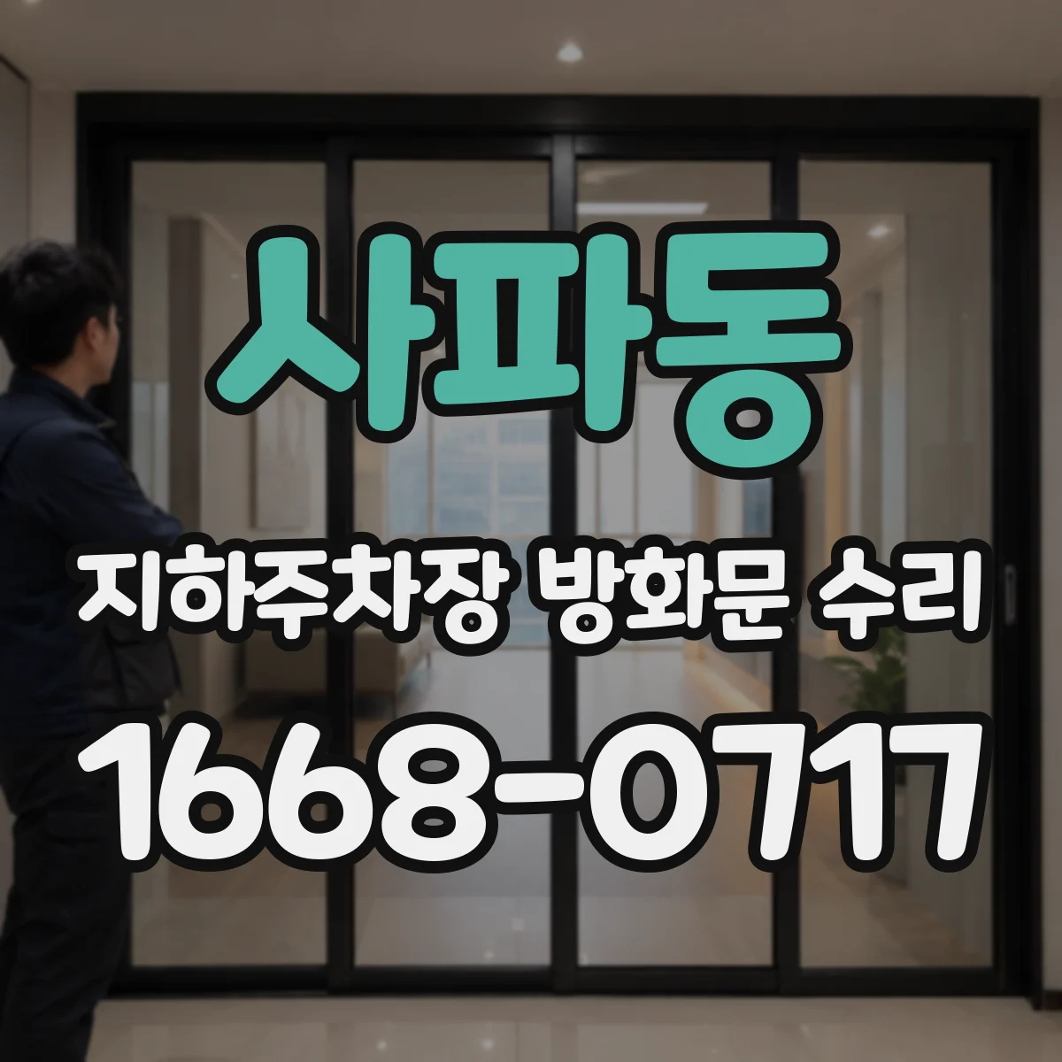 사파동 지하주차장 방화문 수리
