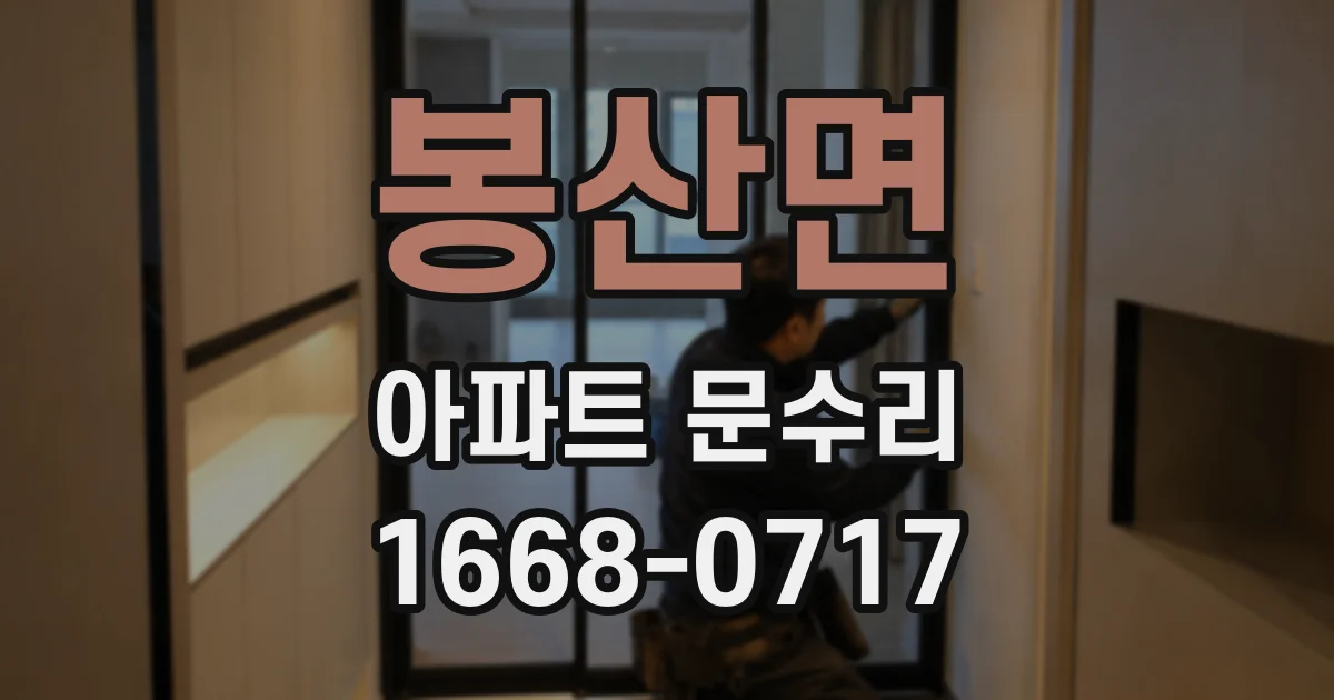 봉산면 아파트 문수리