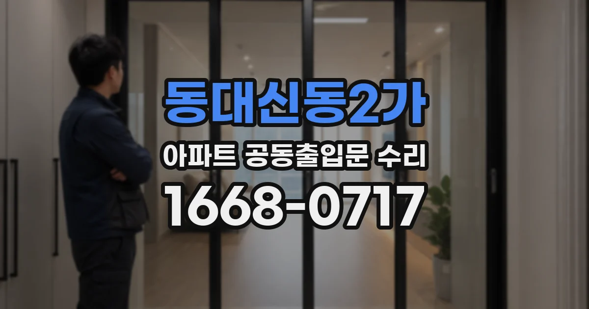 동대신동2가 아파트 공동출입문 수리