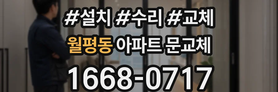월평동 아파트 문교체