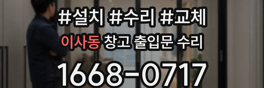 이사동 창고 출입문 수리
