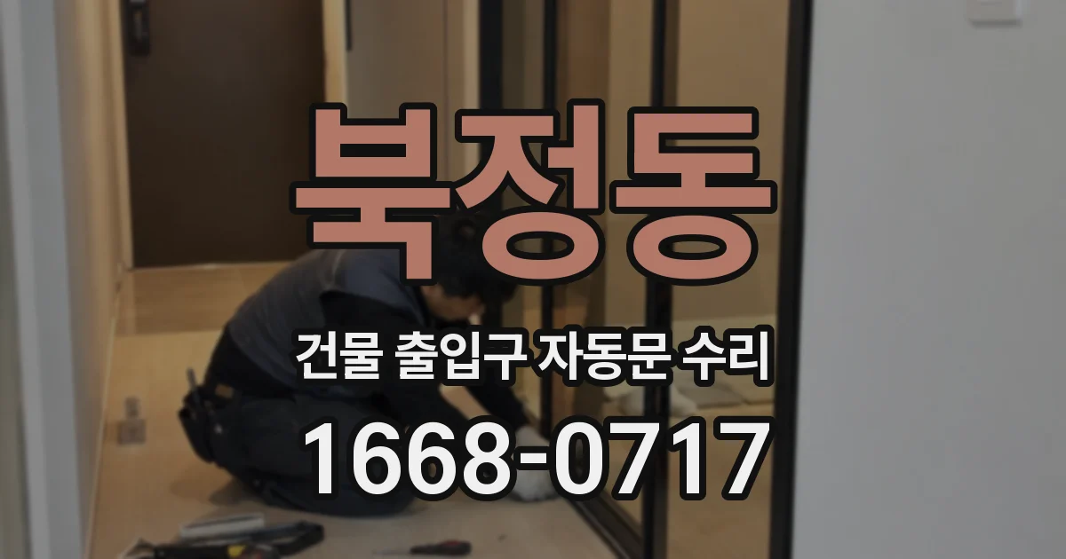 북정동 건물 출입구 자동문 수리