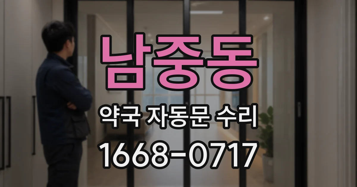 남중동 약국 자동문 수리