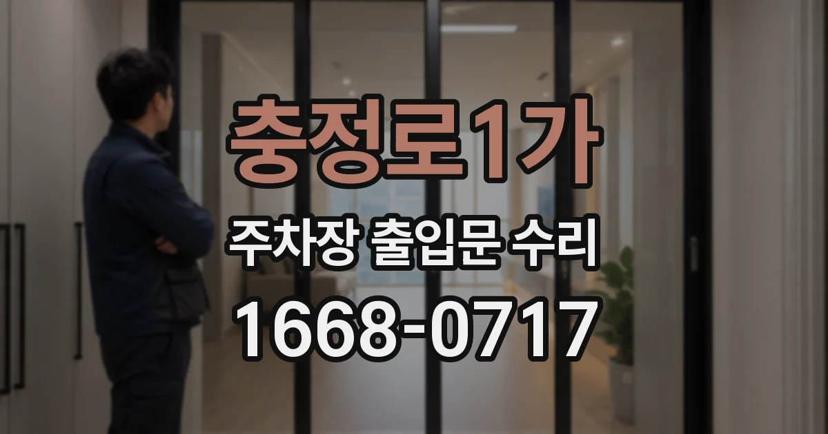 충정로1가 주차장 출입문 수리