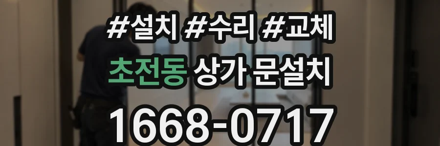 초전동 상가 문설치