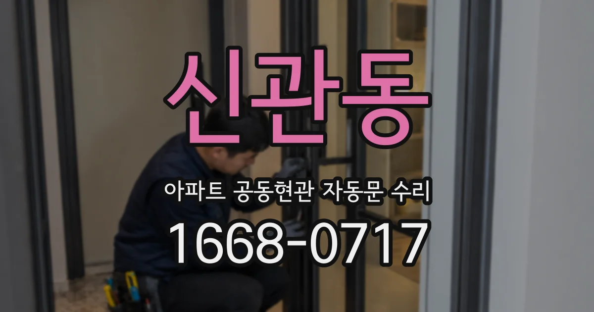 신관동 아파트 공동현관 자동문 수리