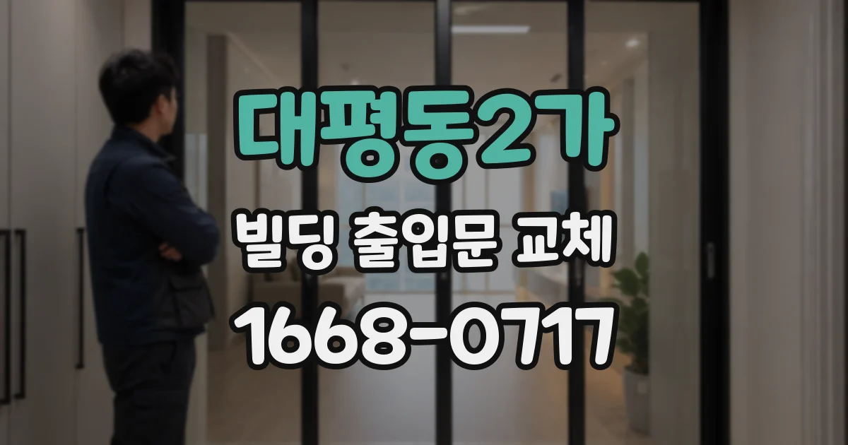 대평동2가 빌딩 출입문 교체