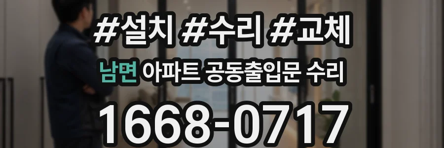 남면 아파트 공동출입문 수리