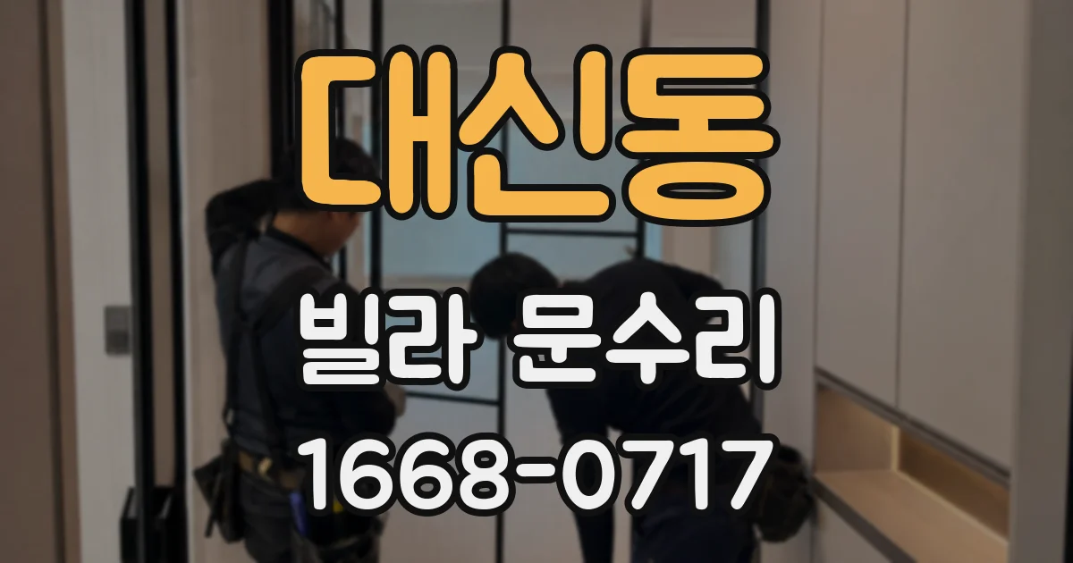 대신동 빌라 문수리