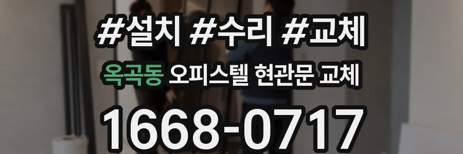옥곡동 오피스텔 현관문 교체
