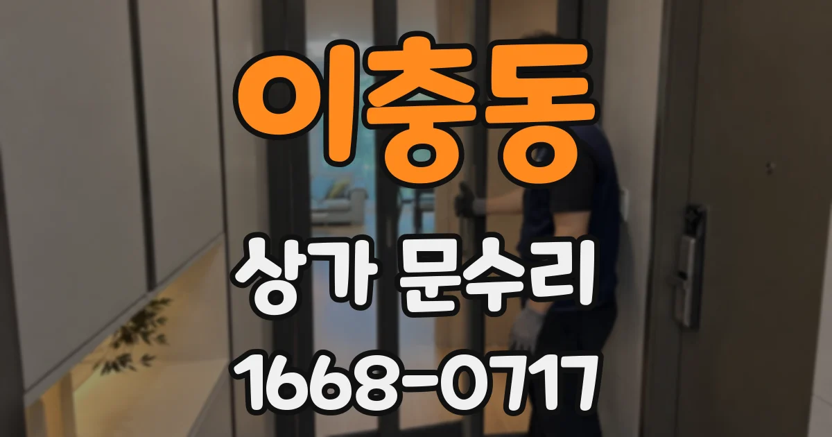 이충동 상가 문수리