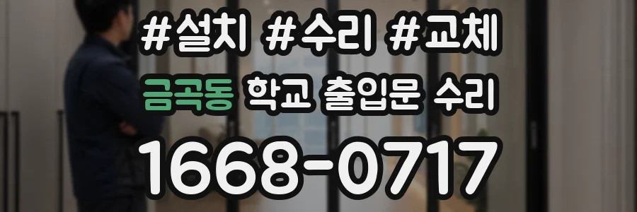 금곡동 학교 출입문 수리