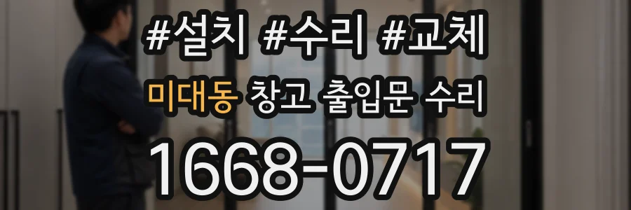 미대동 창고 출입문 수리