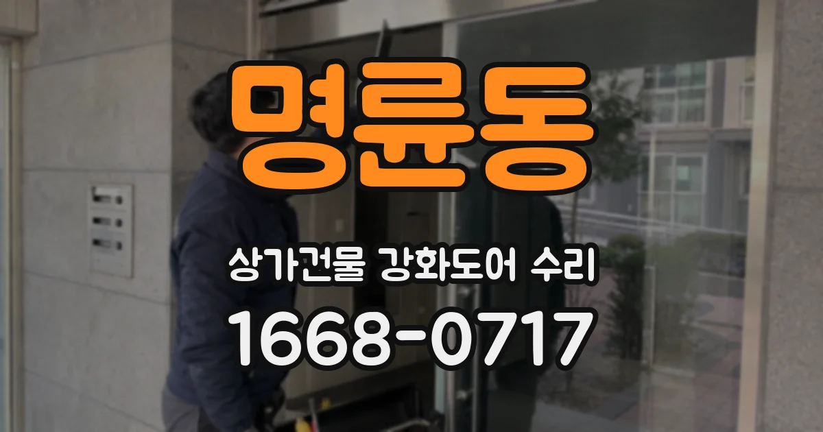 명륜동 상가건물 강화도어 수리