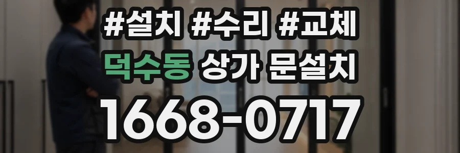 덕수동 상가 문설치